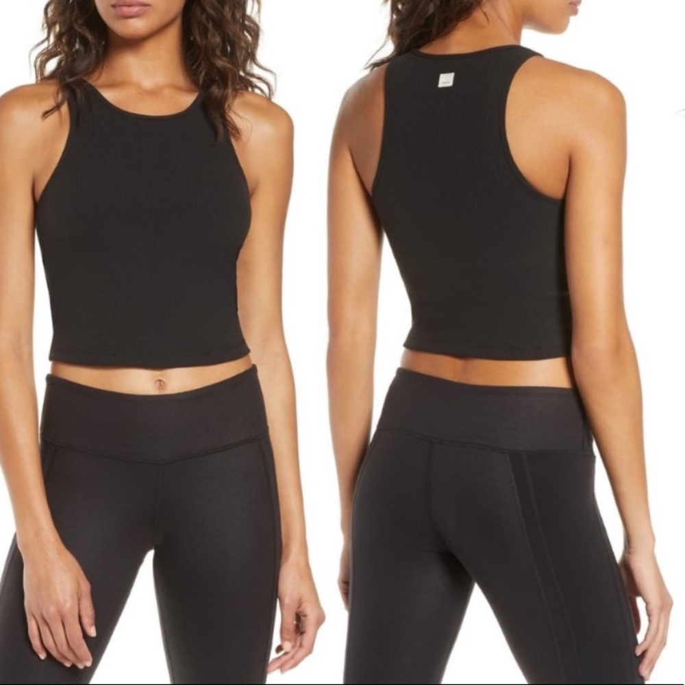 NEW Vuori Plyo Crop Ribbed Tank Top